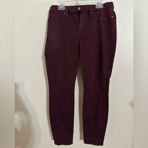 Lila Ryan jeans. Size 28p Burgundy/eggplant in color